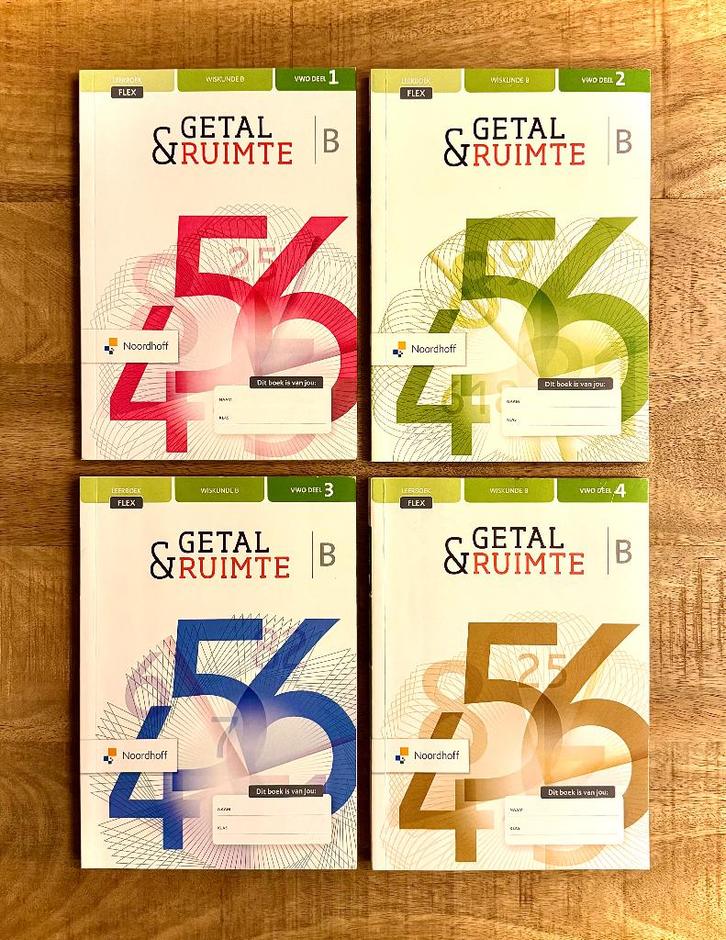 Getal & Ruimte VWO B Deel 1 t/m 4 + Uitwerkingen 12e editie., Boeken, Schoolboeken, Zo goed als nieuw, Wiskunde B, VWO, Ophalen of Verzenden