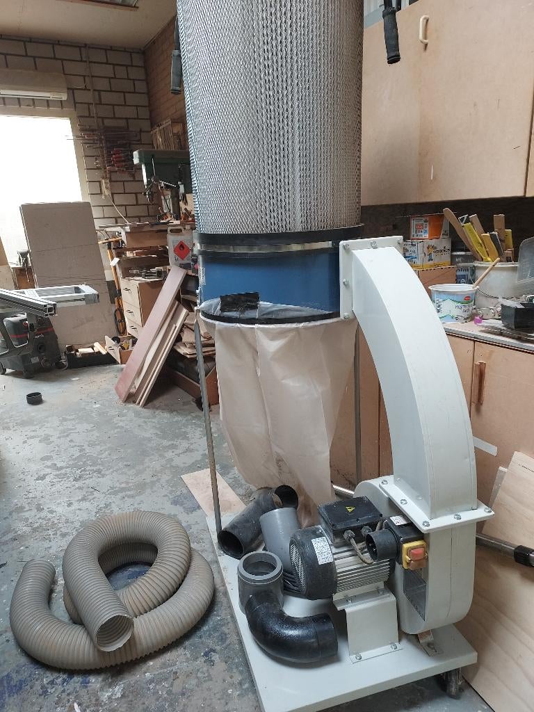 HBM 200 Profi stofafzuiger met 3 m 100mm slang, Doe-het-zelf en Verbouw, Ventilatie en Afzuiging, Ophalen, Gebruikt, Afzuiger
