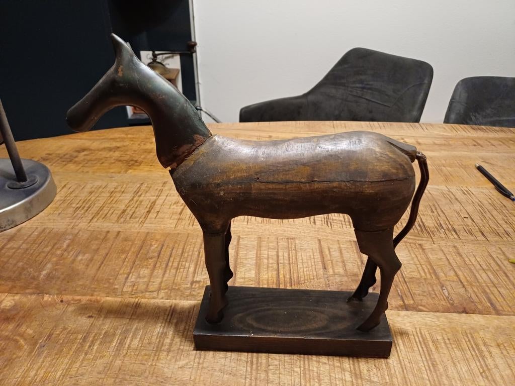 Vintage houten paard sculptuur, Ophalen