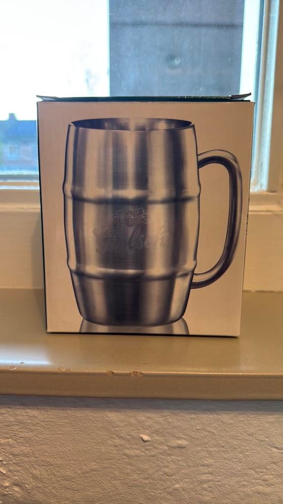 Grolsch stainless steel cup, Antiek en Kunst, Ophalen