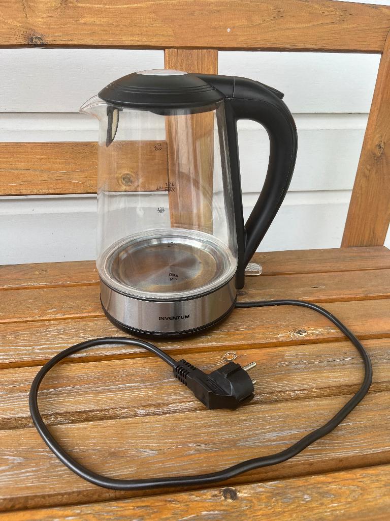 Inventum glazen waterkoker HW717G met LED verlichting, 1 tot 2 liter, Ophalen of Verzenden