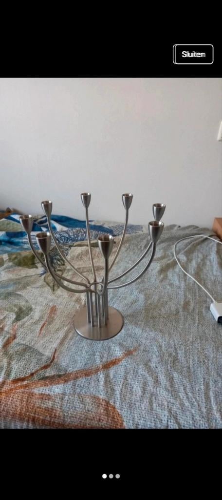 Mooie kandelaar voor 8 kaarsen ikea, Ophalen of Verzenden, Zo goed als nieuw, Metaal, Minder dan 25 cm