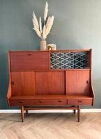 Vintage retro kast / highboard – teak – met bar functie, Ophalen, Vintage retro midcentury artdeco deens scandinavisch 60's, 150 tot 200 cm