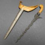 13 luks keris met pamor Blarak Ngirid afkomst Java Indonesie, Verzenden