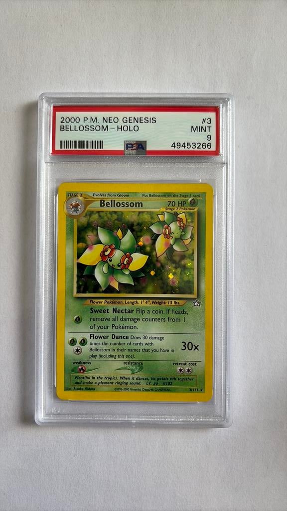 Bellossom #3 psa 9!, Hobby en Vrije tijd, Verzamelkaartspellen | Pokémon, Zo goed als nieuw, Verzenden