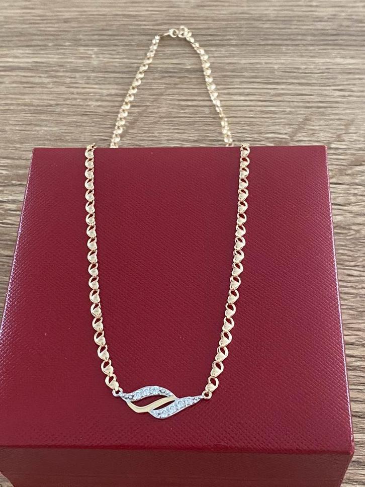 14 karaat (585) gouden ketting, Sieraden, Tassen en Uiterlijk, Kettingen, Nieuw, Goud, Goud, Ophalen of Verzenden