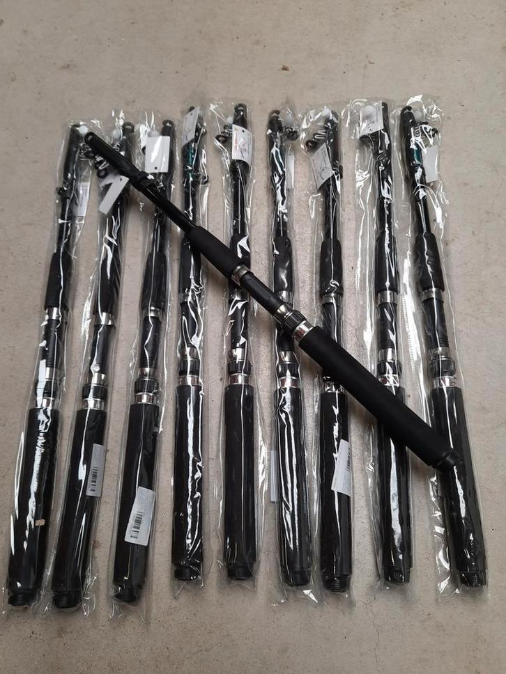 10 telescoop werphengels met uitschuifbaar handvat 2.40m, Watersport en Boten, Hengelsport | Algemeen, Nieuw, Werphengel, Ophalen of Verzenden