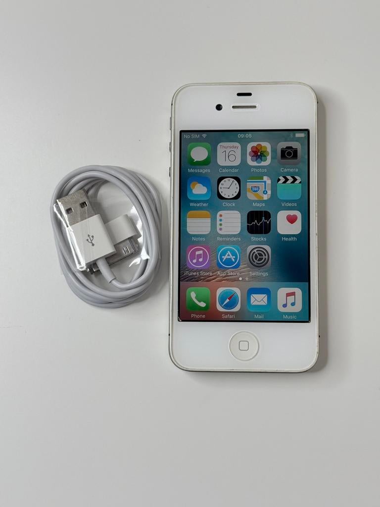 Apple iPhone 4S werkend zonder simkaart houder, Gebruikt, 16 GB, Wit, Ophalen of Verzenden