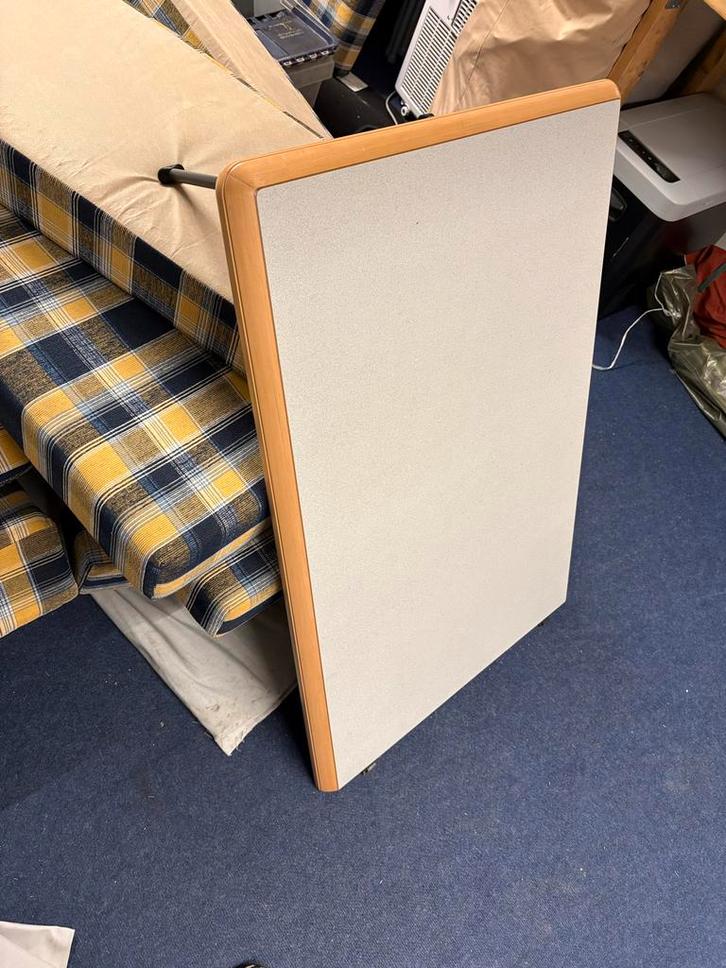 Hobby caravan tafelblad met enkele poot ‘01, Caravans en Kamperen, Caravan accessoires, Gebruikt, Ophalen