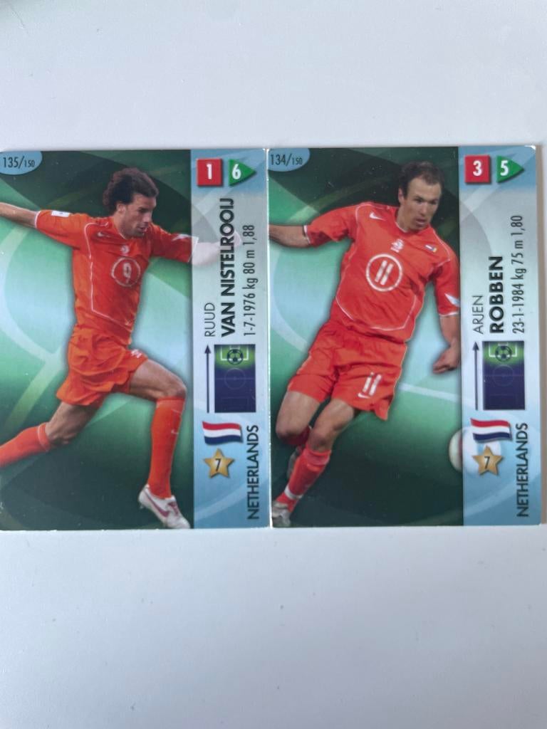 Arjen Robben & Ruud van Nistelrooij Panini WK 2006, Ophalen of Verzenden, Zo goed als nieuw, Overige sporten, Spelerskaart