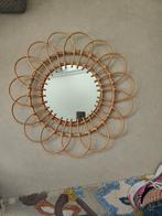 Spiegel rotan flower rond, Minder dan 50 cm, Rond, Ophalen of Verzenden, Zo goed als nieuw