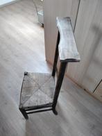 Oude houten stoel met rieten zitting, Antiek en Kunst, Ophalen