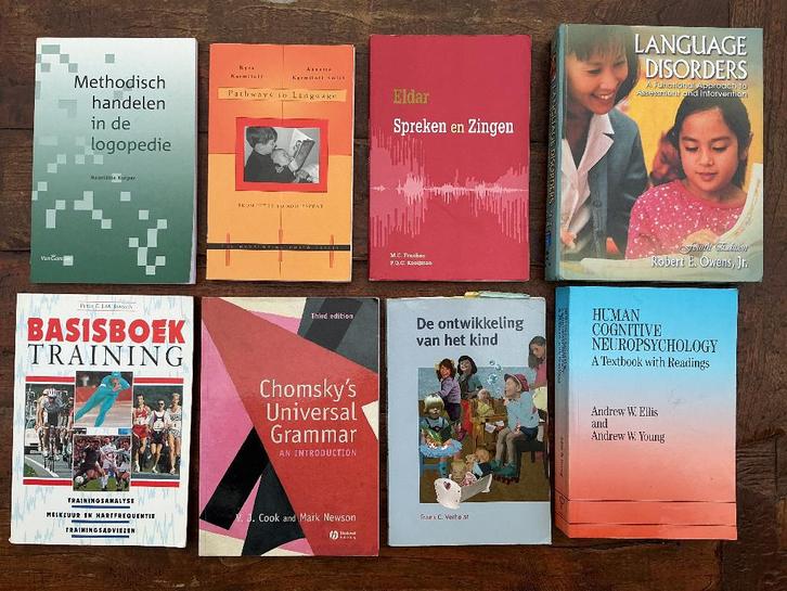 Gratis Oude Studieboeken logopedie en: sportleraar, Boeken, Studieboeken en Cursussen, Gelezen, HBO, Alpha, Ophalen