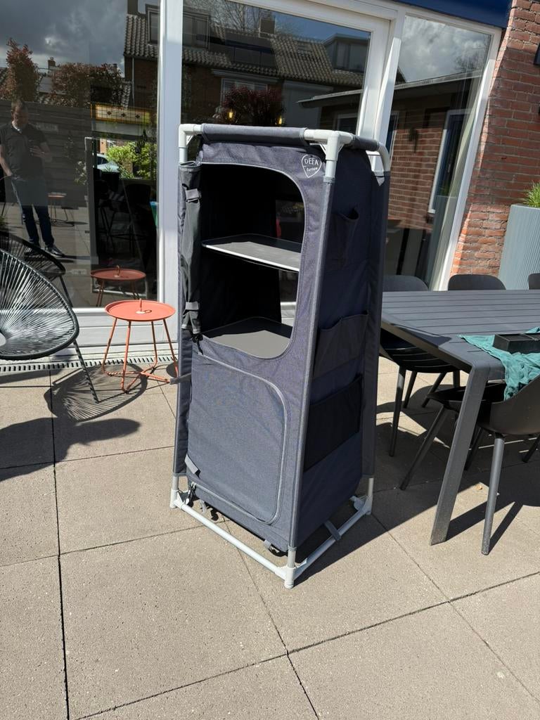 Defa opbergkast schuin h140, Caravans en Kamperen, Ophalen, Gebruikt, Campingkast