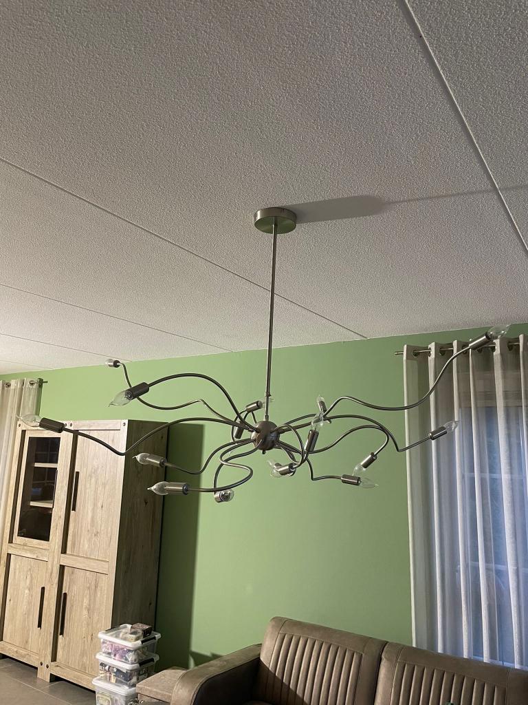 RVS hanglamp, Ophalen of Verzenden, Zo goed als nieuw, Overige materialen, 50 tot 75 cm