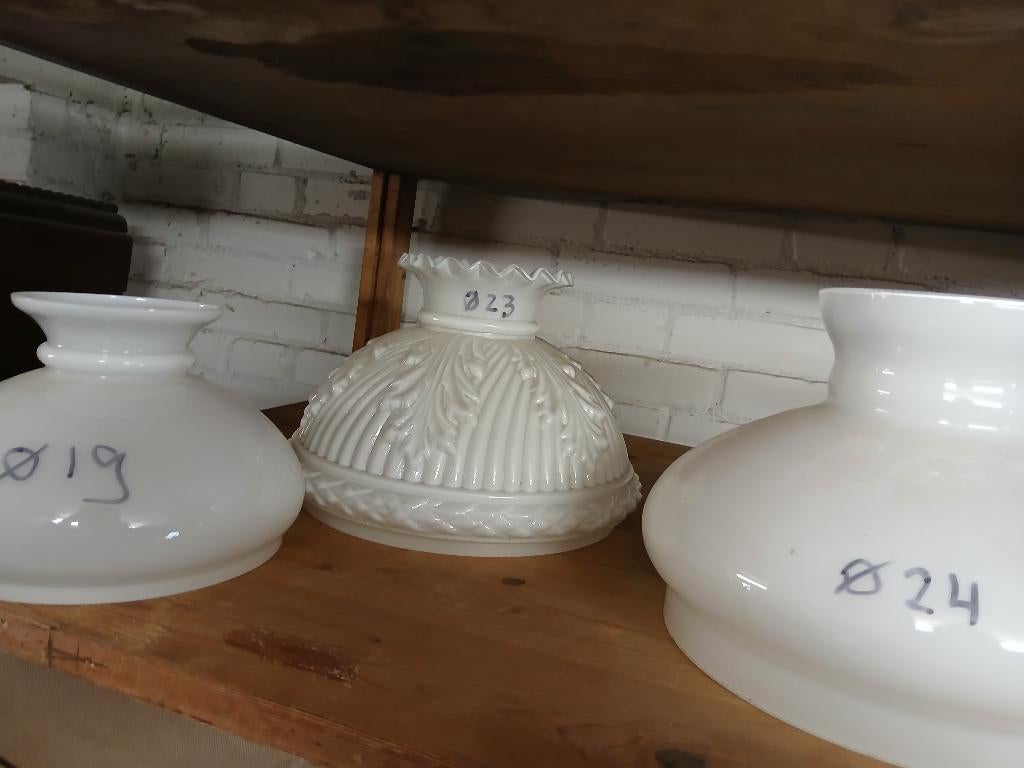 olielampen kappen wit, Antiek en Kunst, Antiek | Lampen, Ophalen