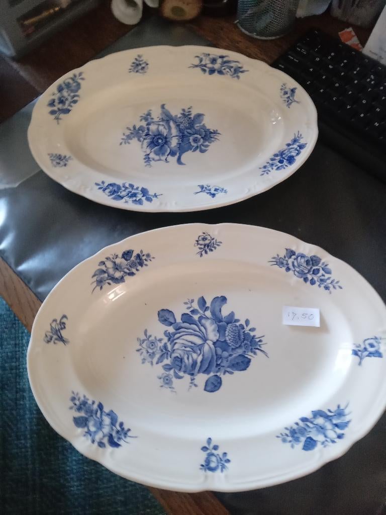 2 mooie gave serveerschalen RHODIA van merk Boch, Antiek en Kunst, Antiek | Servies los, Ophalen of Verzenden