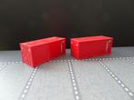 594 herpa 2 x 20 voet container mammoet 1:87 truck trein, Hobby en Vrije tijd, Modelauto's | 1:87, Ophalen of Verzenden, Zo goed als nieuw