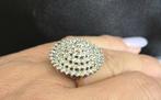Gouden Vintage ring met 99 diamanten Ca: 1.00 ct. 2025/453, 18 tot 19, ., Ophalen of Verzenden, Zo goed als nieuw