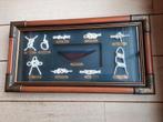 Glaslijst met Scheepsknopen, Antiek en Kunst, Ophalen of Verzenden