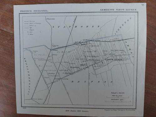 39 / Nieuw Leusen De Hulst Litho uit 1865 van J. Kuyper, Antiek en Kunst, Kunst | Litho's en Zeefdrukken, Ophalen of Verzenden