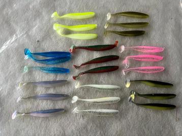 adv 244 / NIEUW set 24 dropshot shads 9cm beschikbaar voor biedingen