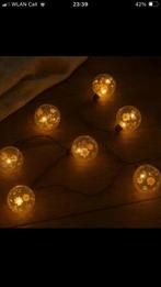 Sfeervol Lichtsnoer met 10 Glazen LED-bollen met Bloemmotief, Verzenden, Nieuw, Glas, Feestelijk / Gezellig / Decoratief