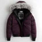 winterjas hollister als nieuw XL 44 46 paars dons bont jas, Kleding | Dames, Paars, Maat 46/48 (XL) of groter, Ophalen of Verzenden