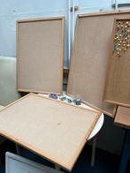 Memoborden Prikborden 5x met veel kleurige prikkers punaises, Ophalen, Gebruikt, Prikbord