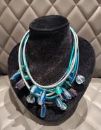 Vintage Manouk ketting meerstregen met glazen kralen, Sieraden, Tassen en Uiterlijk, Kettingen, Overige kleuren, Verzenden, Met kristal