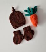 Handgebreide Baby Muts, Sokken & Wortel Knuffel, Ophalen of Verzenden, Nieuw, Jongetje of Meisje