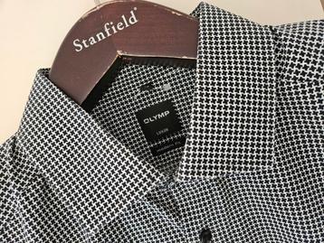 Olymp Luxor overhemd - Zwart/Wit - Maat 46/2xl beschikbaar voor biedingen