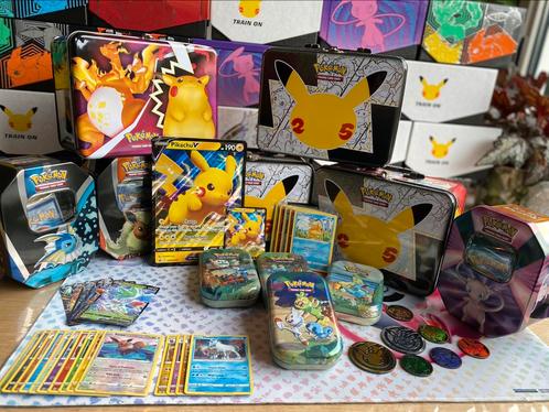 Originele Pokemon kaarten met Gratis Bewaarblik, Hobby en Vrije tijd, Verzamelkaartspellen | Pokémon, Zo goed als nieuw, Meerdere kaarten