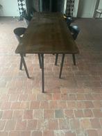 Grote massief houten eettafel, Huis en Inrichting, Tafels | Eettafels, 200 cm of meer, Zo goed als nieuw, Rechthoekig, 50 tot 100 cm