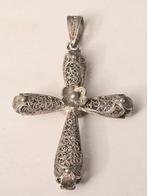 Antieke Zilveren Filigrain Kruis, Sieraden, Tassen en Uiterlijk, Antieke sieraden, Verzenden, Zilver