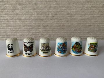 Mooie serie vingerhoedjes WWF Wereld Natuur Fonds beschikbaar voor biedingen