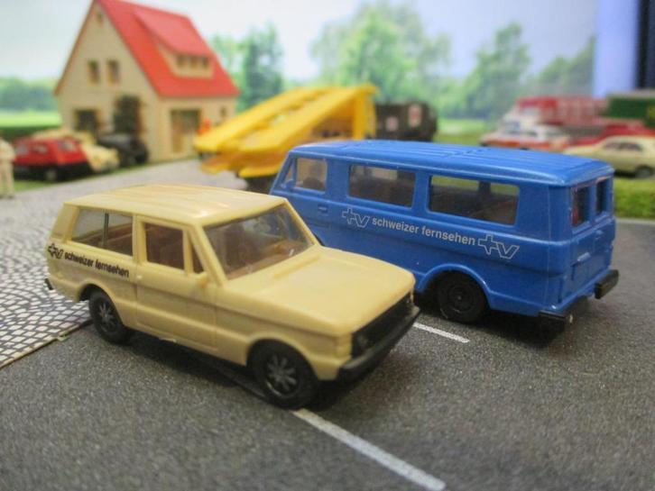 Range Rover Classic Herpa Schweizer Fernsehen TV Zwitserland, Hobby en Vrije tijd, Modelauto's | 1:87, Zo goed als nieuw, Ophalen of Verzenden