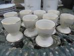 9 x Eierdop KPM Krister met wit bloem takje, Antiek en Kunst, Antiek | Servies los, Ophalen of Verzenden