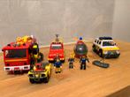 Brandweerman Sam set met voertuigen en figuren, Ophalen of Verzenden, Gebruikt, Jongen of Meisje