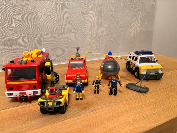 Brandweerman Sam set met voertuigen en figuren, Kinderen en Baby's, Speelgoed | Overig, Gebruikt, Jongen of Meisje, Ophalen of Verzenden
