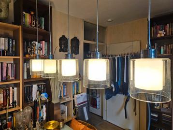 Hanglamp 5 glazen lampen