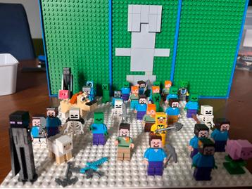 Lego veel minecraft poppetjes beschikbaar voor biedingen