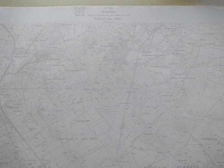 449 Lunteren Doesburg Wekerom Roekel Plattegrond 1926, Antiek en Kunst, Kunst | Litho's en Zeefdrukken, Ophalen of Verzenden
