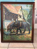 Vintage borduurwerk paarden, Ophalen, Gebruikt, Overige typen