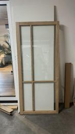 Eiken deur met glas 88.5 x 199.5 Stomp, 80 tot 100 cm, Binnendeur, Minder dan 200 cm, Nieuw