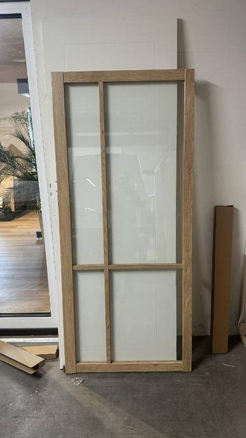 Eiken deur met glas 88.5 x 199.5 Stomp beschikbaar voor biedingen