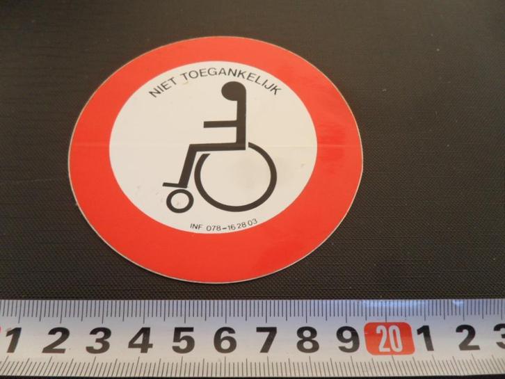 sticker Niet Toegankelijk  ROLSTOEL, Verzamelen, Stickers, Zo goed als nieuw, Ophalen