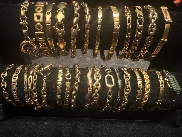 18 Karaat goud zwaar vergulde sieraden - Grote Partij, Sieraden, Tassen en Uiterlijk, Armbanden, Nieuw, Goud, Goud, Ophalen of Verzenden