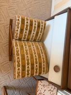 Vintage Luie Stoel met Voetenbank, Gebruikt, 75 tot 100 cm, Ophalen of Verzenden, 50 tot 75 cm