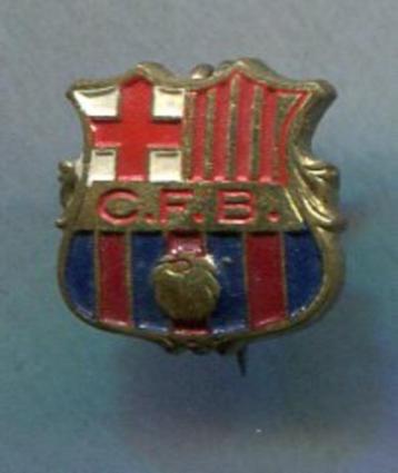 C.F.B. Barcelona koper voetbal broche ( Z_190 ) beschikbaar voor biedingen